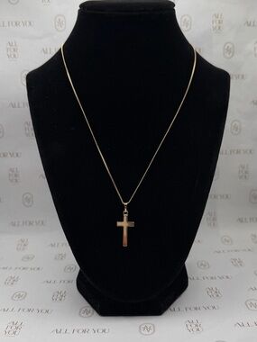Gold Filled Cross Necklace 20” ✝️ Classic Minimalist Chain Spring Ring Clasp